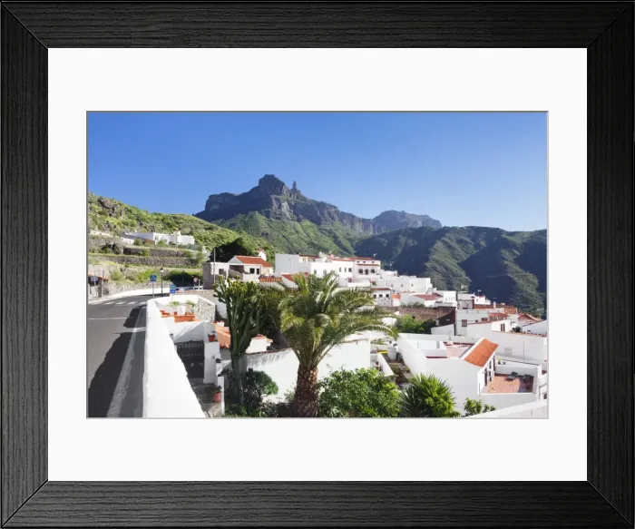 Framed Print : View over Tejeda to Roque Nublo, Gran Canaria, Canary Islands, Spain, Atlantic, Europe Framed Print : View over Tejeda to Roque Nublo, Gran Canaria, Canary Islands, Spain, Atlantic, Europe