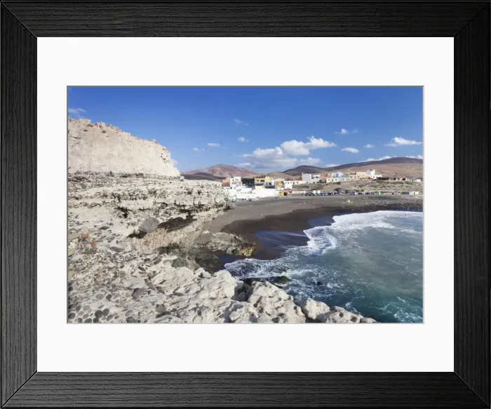 Framed Print : View from the limestone terrace to Ajuy, Fuerteventura, Canary Islands, Spain, Atlantic, Europe Framed Print : View from the limestone terrace to Ajuy, Fuerteventura, Canary Islands, Spain, Atlantic, Europe