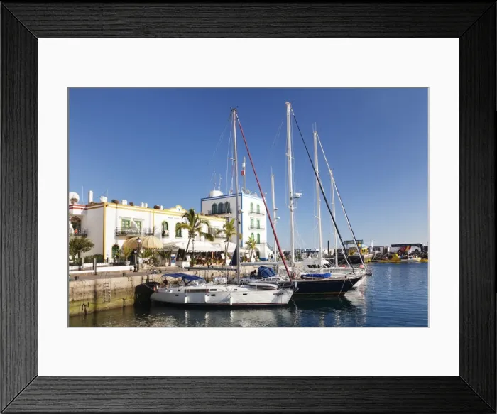 Framed Print : Marina, Puerto de Mogan, Gran Canaria, Canary Islands, Spain, Atlantic, Europe Framed Print : Marina, Puerto de Mogan, Gran Canaria, Canary Islands, Spain, Atlantic, Europe