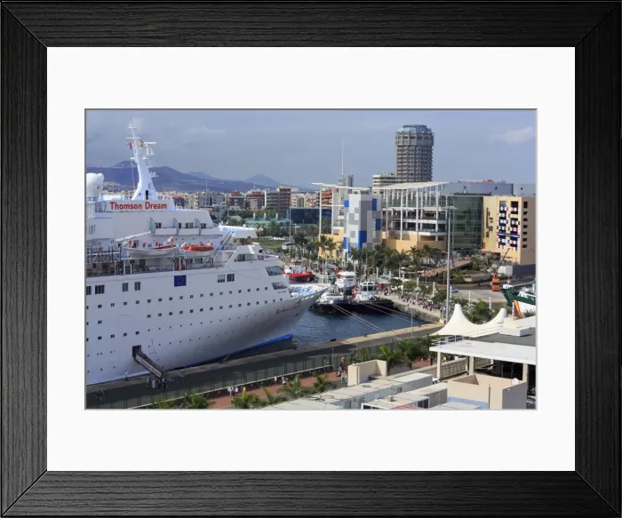 Framed Print : Cruise ship in Santa Catalina Port, Las Palmas City, Gran Canaria Island, Canary Islands, Spain, Atlantic, Europe Framed Print : Cruise ship in Santa Catalina Port, Las Palmas City, Gran Canaria Island, Canary Islands, Spain, Atlantic, Europe
