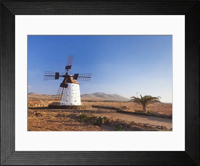Framed Print : Windmill, El Cotillo, Fuerteventura, Canary islands, Spain, Atlantic, Europe Framed Print : Windmill, El Cotillo, Fuerteventura, Canary islands, Spain, Atlantic, Europe