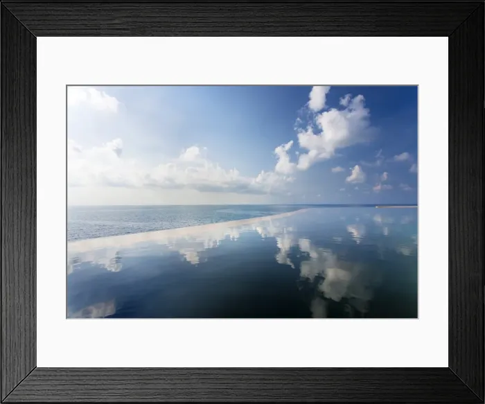 Framed Print : Infinity pool reflecting the sky and clouds with sea visible in the distance, Silavadee Pool Spa Resort, Koh Samui, Thailand, Southeast Asia, Asia Framed Print : Infinity pool reflecting the sky and clouds with sea visible in the distance, Silavadee Pool Spa Resort, Koh Samui, Thailand, Southeast Asia, Asia