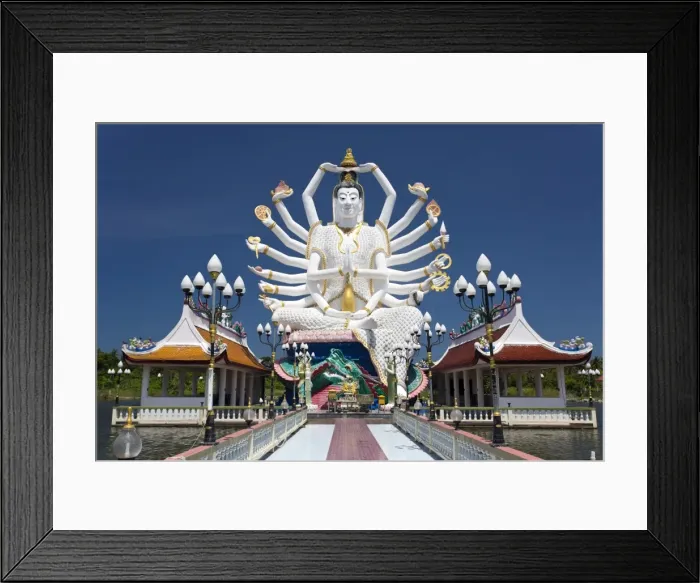 Framed Print : Giant Buddhist statue at Wat Plai Laem, Koh Samui, Thailand, Southeast Asia, Asia