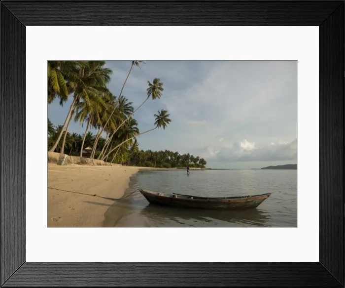 Framed Print : Moored Boat, Thong Krut Beach, Ko Samui Island, Surat Thani, Thailand, Southeast Asia, Asia Framed Print : Moored Boat, Thong Krut Beach, Ko Samui Island, Surat Thani, Thailand, Southeast Asia, Asia