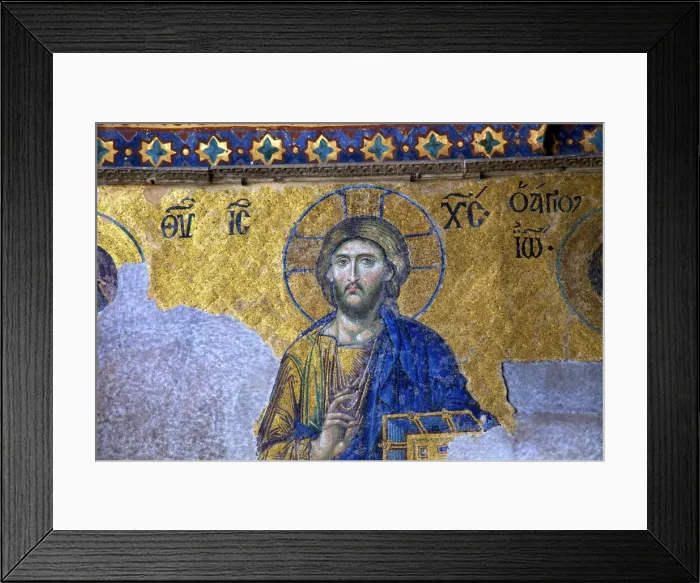 Framed Print : Mosaic of Jesus Christ, interior of Hagia Sophia (Aya Sofya Mosque) (The Church of Holy Wisdom), UNESCO World Heritage Site, Istanbul, Turkey, Europe Framed Print : Mosaic of Jesus Christ, interior of Hagia Sophia (Aya Sofya Mosque) (The Church of Holy Wisdom), UNESCO World Heritage Site, Istanbul, Turkey, Europe