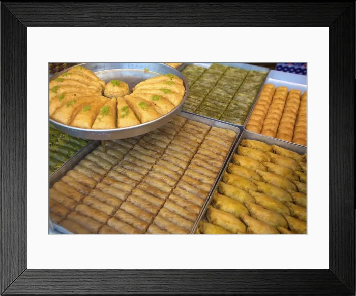 Framed Print : Baklava shop, Istanbul, Turkey, Europe Framed Print : Baklava shop, Istanbul, Turkey, Europe