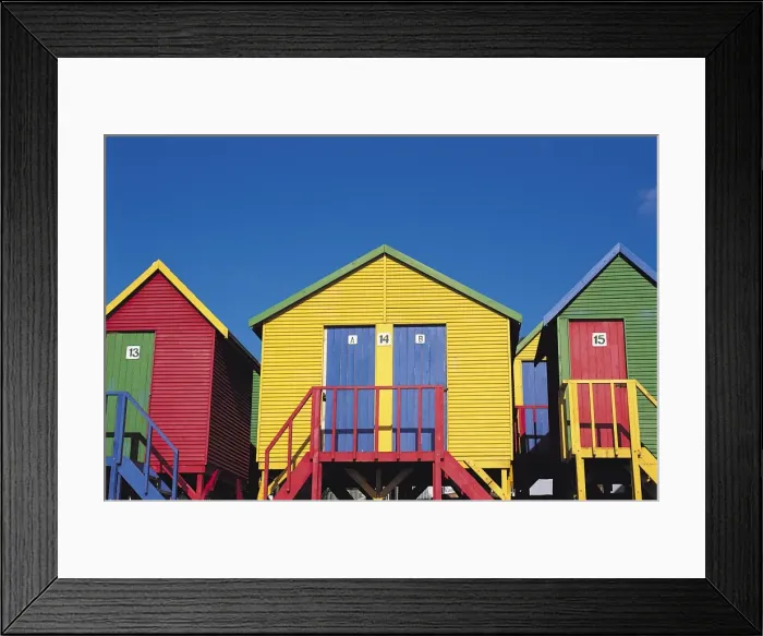 Framed Print : Beach Hut, St James, South Africa Framed Print : Beach Hut, St James, South Africa