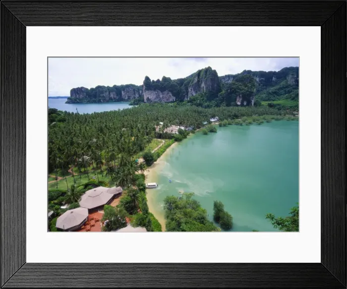 Framed Print : Holiday Resort at Rai Leh Bay, Krabi, Thailand Framed Print : Holiday Resort at Rai Leh Bay, Krabi, Thailand