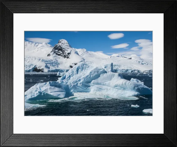 Framed Print : Glacier and icebergs in Cierva Cove, Antarctica, Polar Regions Framed Print : Glacier and icebergs in Cierva Cove, Antarctica, Polar Regions