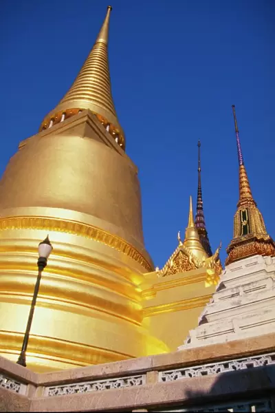 Golden Stupas at Wat Phra Kao, Bangkok, Thailand