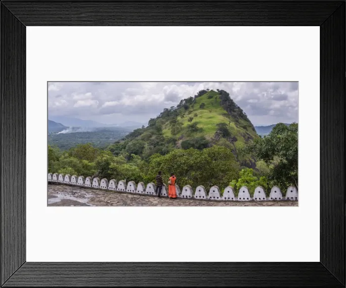 Framed Print : Dambulla Cave Temples, two people enjoying the view, Dambulla, Central Province, Sri Lanka, Asia Framed Print : Dambulla Cave Temples, two people enjoying the view, Dambulla, Central Province, Sri Lanka, Asia