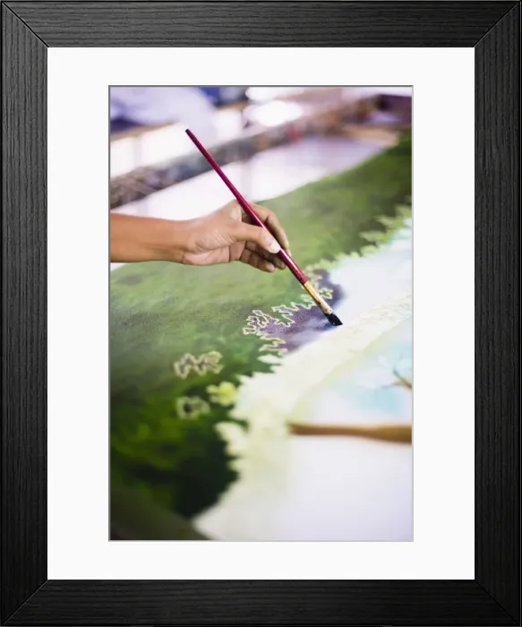 Framed Print : Batik painting near Anuradhapura, Central Province, Sri Lanka, Asia Framed Print : Batik painting near Anuradhapura, Central Province, Sri Lanka, Asia