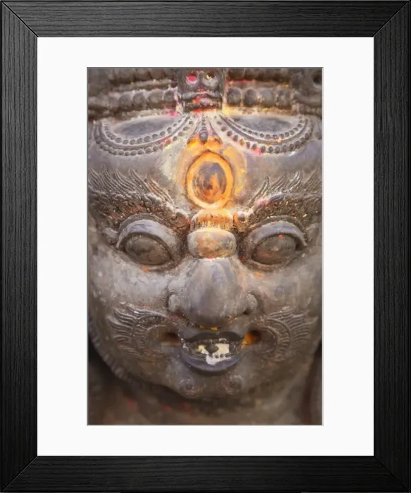 Framed Print : Statue at Swayambhunath Stupa, UNESCO World Heritage Site, Kathmandu, Nepal, Asia Framed Print : Statue at Swayambhunath Stupa, UNESCO World Heritage Site, Kathmandu, Nepal, Asia