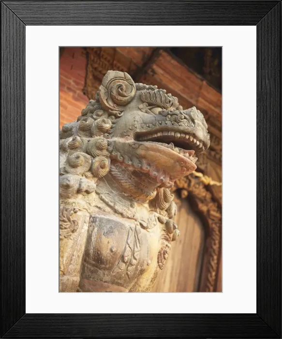 Framed Print : Lion statue, Durbar Square, Patan, UNESCO World Heritage Site, Kathmandu, Nepal, Asia Framed Print : Lion statue, Durbar Square, Patan, UNESCO World Heritage Site, Kathmandu, Nepal, Asia