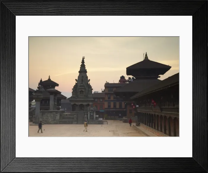 Framed Print : Durbar Square at dawn, Bhaktapur, UNESCO World Heritage Site, Kathmandu Valley, Nepal, Asia