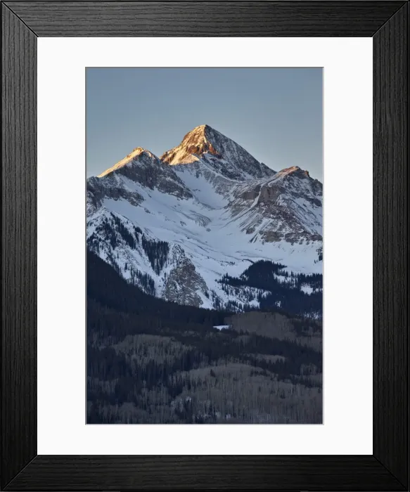 Framed Print : Wilson Peak in the winter at first light, Uncompahgre National Forest, Colorado, United States of America, North America Framed Print : Wilson Peak in the winter at first light, Uncompahgre National Forest, Colorado, United States of America, North America