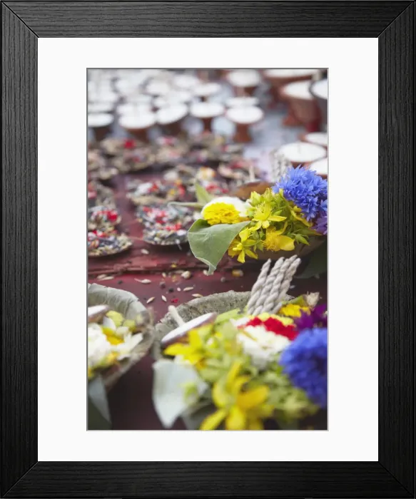 Framed Print : Flower offerings at Durbar Square, Kathmandu, Nepal, Asia Framed Print : Flower offerings at Durbar Square, Kathmandu, Nepal, Asia