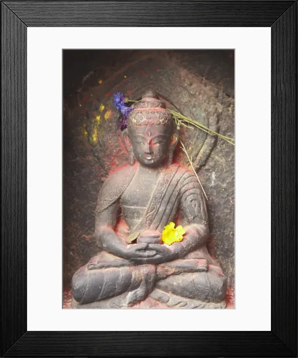 Framed Print : Statue at Swayambhunath Stupa, UNESCO World Heritage Site, Kathmandu, Nepal, Asia Framed Print : Statue at Swayambhunath Stupa, UNESCO World Heritage Site, Kathmandu, Nepal, Asia