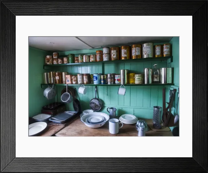 Framed Print : Old food conserves in the Port Lockroy research station, Antarctica, Polar Regions Framed Print : Old food conserves in the Port Lockroy research station, Antarctica, Polar Regions