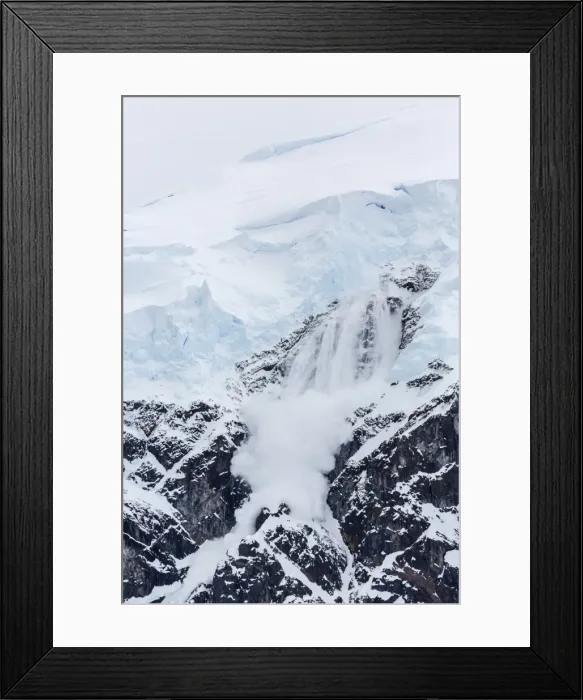 Framed Print : Ice cornice avalanche at Neko Harbor, western side of the Antarctic Peninsula, Antarctica, Polar Regions Framed Print : Ice cornice avalanche at Neko Harbor, western side of the Antarctic Peninsula, Antarctica, Polar Regions