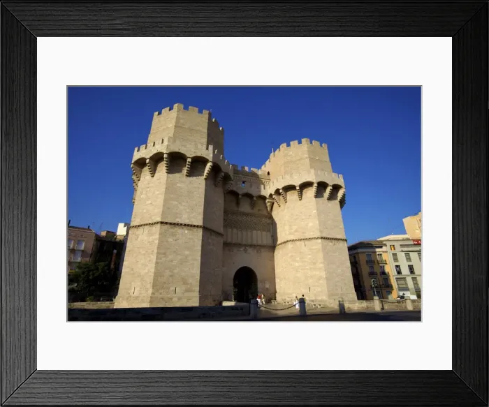 Framed Print : Torres De Serranos, Valencia, Spain, Europe Framed Print : Torres De Serranos, Valencia, Spain, Europe