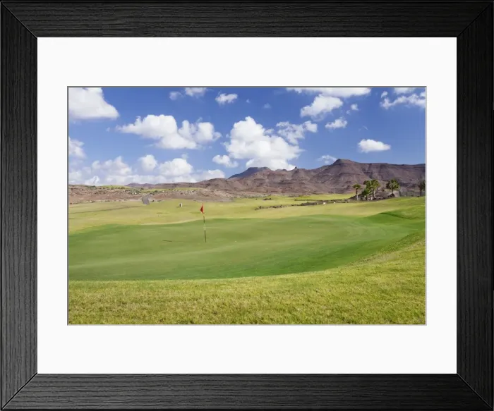Framed Print : Golf course, Las Playitas, Fuerteventura, Canary Islands, Spain, Europe