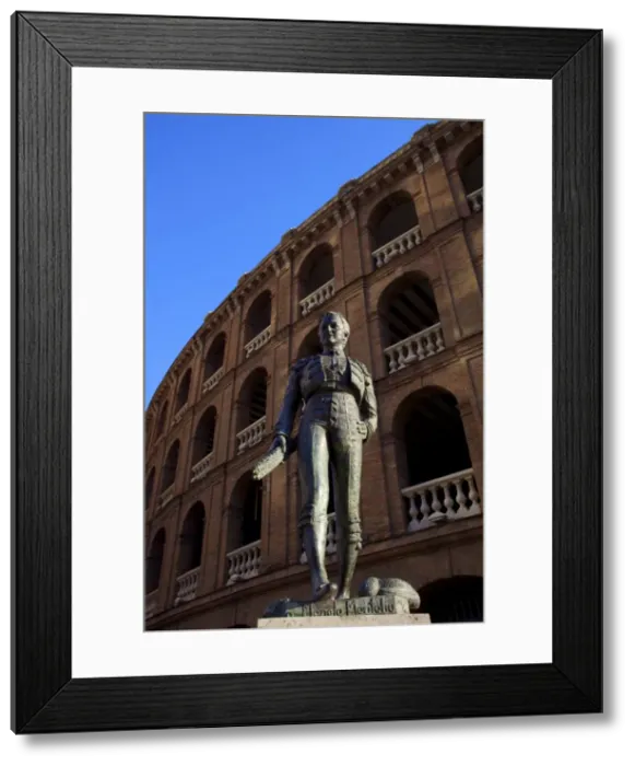 Framed Print : Statue of the Toreador Manolo Montoliu, Plaza De Toros, Valencia, Spain, Europe Framed Print : Statue of the Toreador Manolo Montoliu, Plaza De Toros, Valencia, Spain, Europe