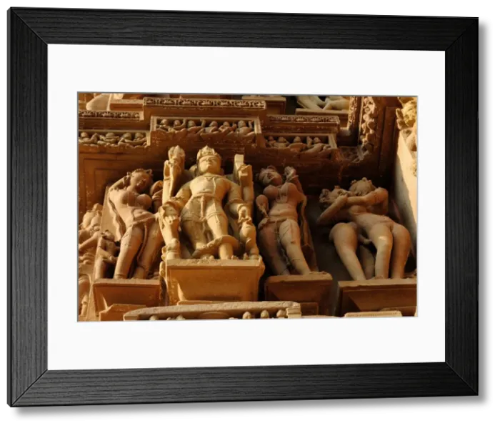 Framed Print : Sculptures on Jain temple, Khajuraho, UNESCO World Heritage Site, Madhya Pradesh, India, Asia Framed Print : Sculptures on Jain temple, Khajuraho, UNESCO World Heritage Site, Madhya Pradesh, India, Asia