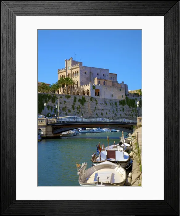 Framed Print : Town Hall and Harbour, Ciutadella, Menorca, Balearic Islands, Spain, Mediterranean, Europe Framed Print : Town Hall and Harbour, Ciutadella, Menorca, Balearic Islands, Spain, Mediterranean, Europe