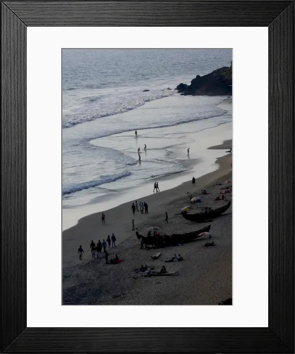 Framed Print : View of Kovalam beach, Trivandrum, Kerala, India, Asia Framed Print : View of Kovalam beach, Trivandrum, Kerala, India, Asia