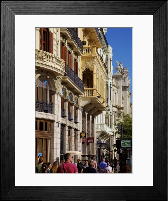 Framed Print : City streets, Valencia, Spain, Europe Framed Print : City streets, Valencia, Spain, Europe