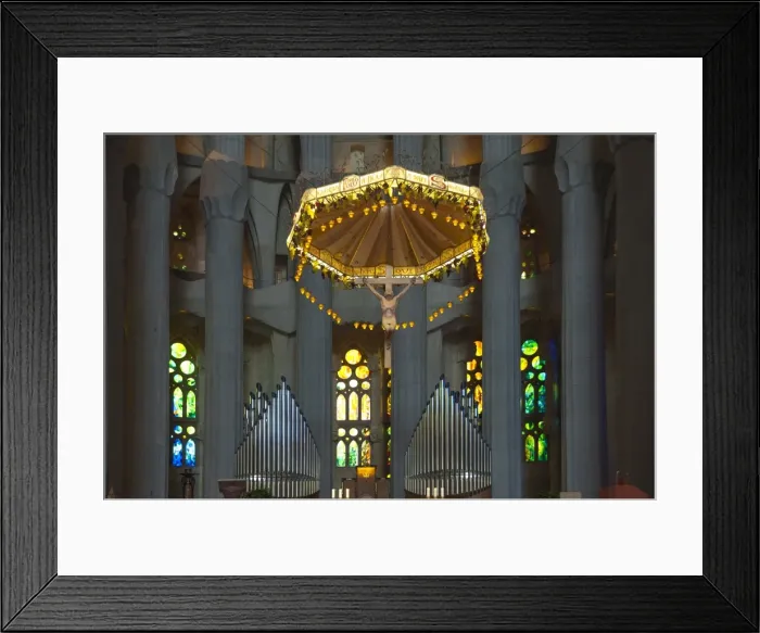 Framed Print : Interior view, towards the Altar and Grand Organ, Sagrada Familia, Barcelona, Catalunya, Spain, Europe Framed Print : Interior view, towards the Altar and Grand Organ, Sagrada Familia, Barcelona, Catalunya, Spain, Europe