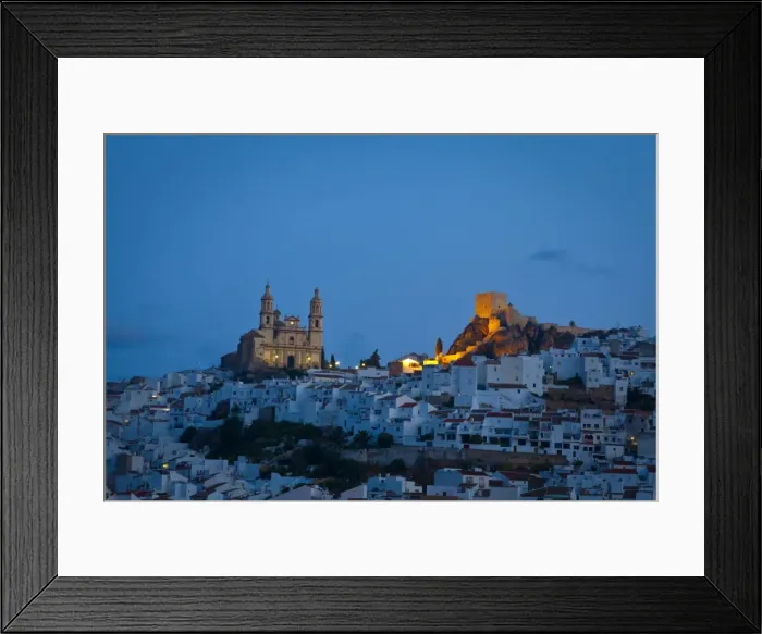 Framed Print : The hilltop village of Olvera illuminated at dawn, Olvera, Cadiz Province, Andalusia, Spain, Europe Framed Print : The hilltop village of Olvera illuminated at dawn, Olvera, Cadiz Province, Andalusia, Spain, Europe