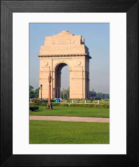 Framed Print : The 42 metre high India Gate at the eastern end of the Rajpath, New Delhi, India, Asia Framed Print : The 42 metre high India Gate at the eastern end of the Rajpath, New Delhi, India, Asia