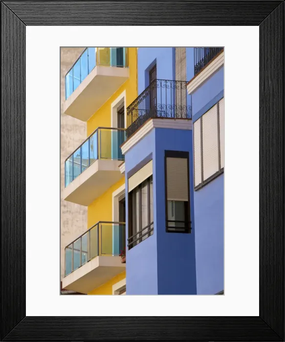 Framed Print : Apartments, Alicante, Valencia province, Spain, Europe