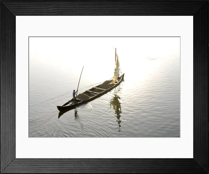 Framed Print : Sand mining, Ashtamudi Lake, Kollam, Kerala, India, Asia Framed Print : Sand mining, Ashtamudi Lake, Kollam, Kerala, India, Asia
