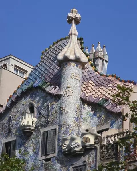 Detail of Gaudis Casa Batllo, Barcelona, Spain