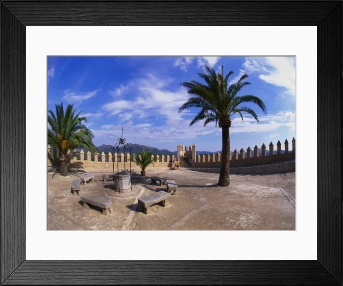 Framed Print : Church Courtyard, Arta, Mallorca, Spain Framed Print : Church Courtyard, Arta, Mallorca, Spain