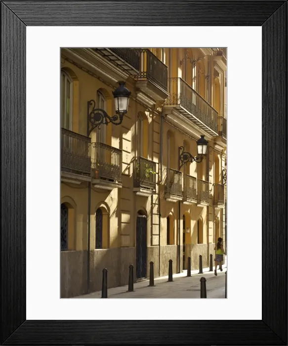 Framed Print : City streets, Valencia, Spain, Europe Framed Print : City streets, Valencia, Spain, Europe