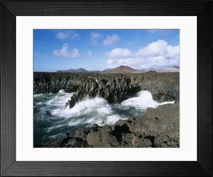 Framed Print : Los Hervideros, El Golfo, Lanzarote, Canary Islands, Spain, Atlantic, Europe Framed Print : Los Hervideros, El Golfo, Lanzarote, Canary Islands, Spain, Atlantic, Europe