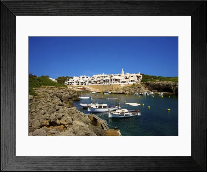Framed Print : Harbour, Binibequer, Menorca, Balearic Islands, Spain, Mediterranean, Europe Framed Print : Harbour, Binibequer, Menorca, Balearic Islands, Spain, Mediterranean, Europe