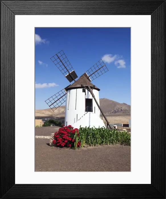Framed Print : Mill Museum (Centro de Interpretacion de los Molinos), Tiscamanita, Fuerteventura, Canary Islands, Spain, Europe