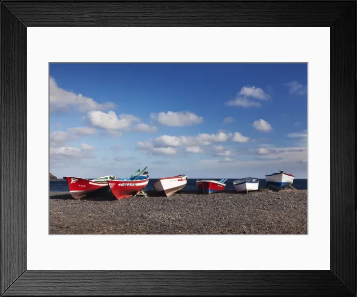 Framed Print : Fishing boats, Pozo Negro, Fuerteventura, Canary Islands, Spain, Atlantic, Europe Framed Print : Fishing boats, Pozo Negro, Fuerteventura, Canary Islands, Spain, Atlantic, Europe