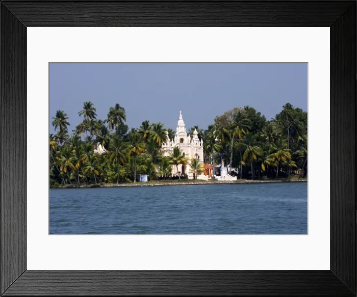 Framed Print : Church on the shores of Ashtamudi Lake, Kollam, Kerala, India, Asia Framed Print : Church on the shores of Ashtamudi Lake, Kollam, Kerala, India, Asia