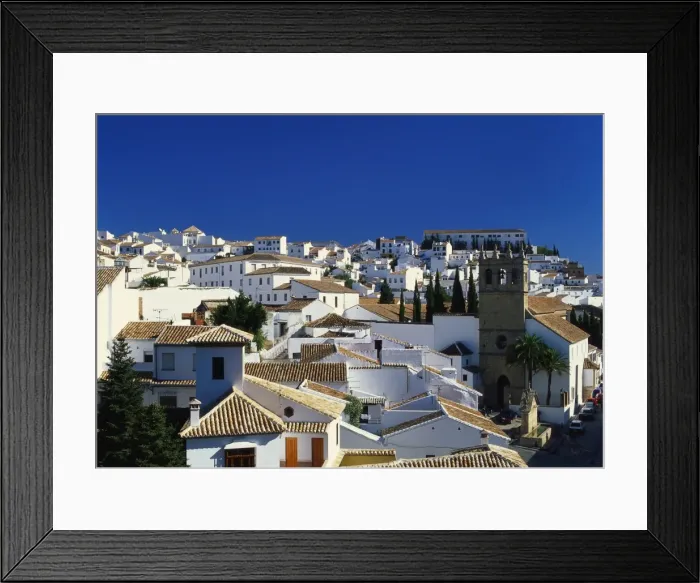 Framed Print : Rooftop View of the Village of Ronda, Malaga, Andalucia, Spain Framed Print : Rooftop View of the Village of Ronda, Malaga, Andalucia, Spain