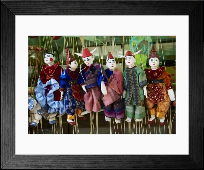 Framed Print : Traditional dolls for sale in the market, Bagan (Pagan), Myanmar (Burma), Asia Framed Print : Traditional dolls for sale in the market, Bagan (Pagan), Myanmar (Burma), Asia