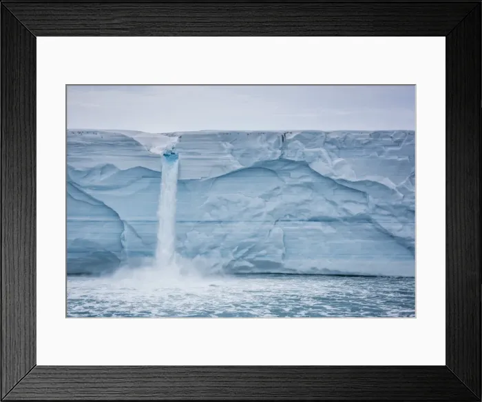 Framed Print : Melt water cascading off Austfonna, Nordaustlandet, Svalbard, Norway, Scandinavia, Europe Framed Print : Melt water cascading off Austfonna, Nordaustlandet, Svalbard, Norway, Scandinavia, Europe