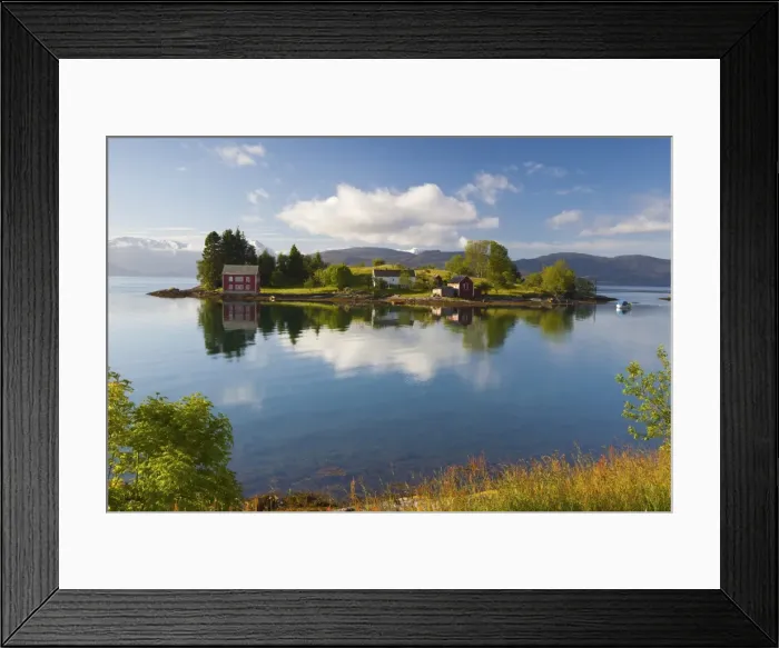 Framed Print : An idyllic rural island in the Hardanger Fjord, Hordaland, Norway, Scandinavia, Europe Framed Print : An idyllic rural island in the Hardanger Fjord, Hordaland, Norway, Scandinavia, Europe