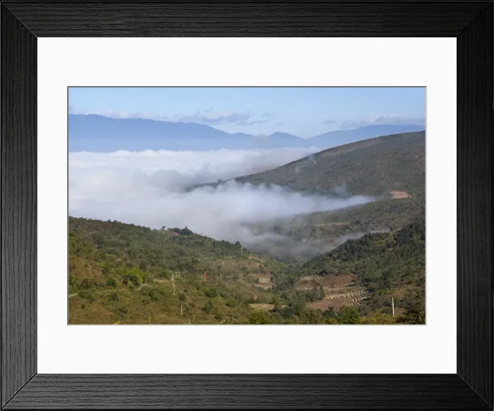 Framed Print : Morning fog over Kengtung and Shan hills on road to Loimwe, near Kengtung, Shan State, Myanmar (Burma), Asia Framed Print : Morning fog over Kengtung and Shan hills on road to Loimwe, near Kengtung, Shan State, Myanmar (Burma), Asia
