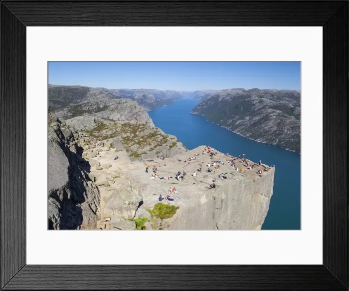 Framed Print : View over the Light Fjord from Preikestolen (Pulpit Rock), Light Fjord, Ryfylke, Rogaland, Norway, Scandinavia, Europe Framed Print : View over the Light Fjord from Preikestolen (Pulpit Rock), Light Fjord, Ryfylke, Rogaland, Norway, Scandinavia, Europe